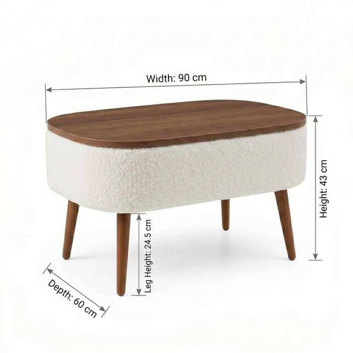 Atelier Del Sofa Noya - Blanco y nogal